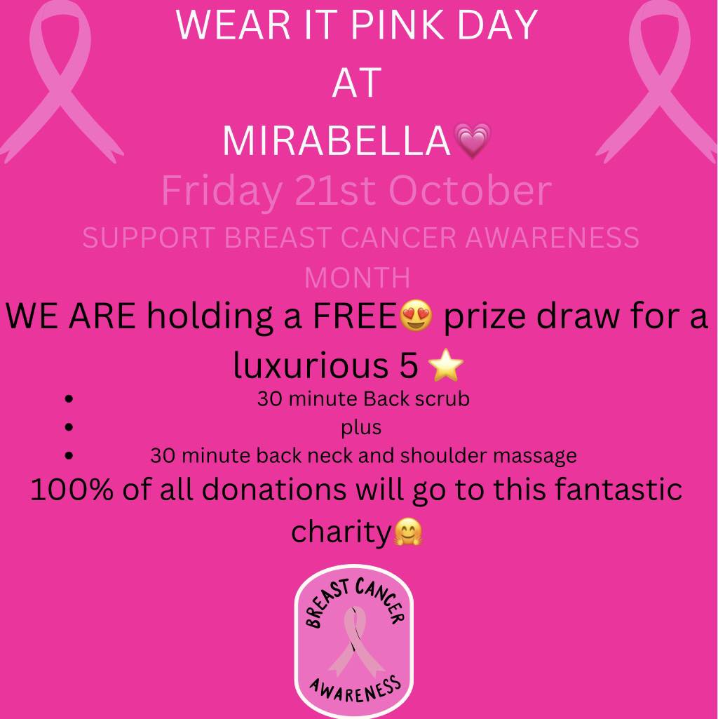 Wear It Pink At Mirabella Beauty Salon